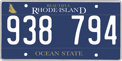 RI license plate 938794