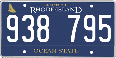 RI license plate 938795