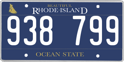 RI license plate 938799