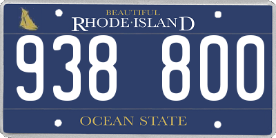 RI license plate 938800
