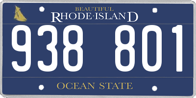 RI license plate 938801