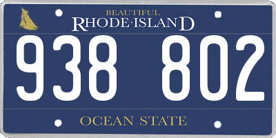 RI license plate 938802