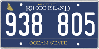 RI license plate 938805