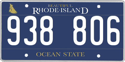 RI license plate 938806