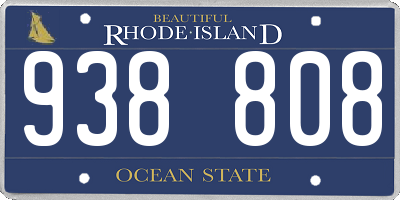 RI license plate 938808