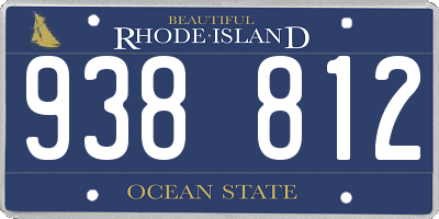 RI license plate 938812