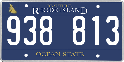 RI license plate 938813
