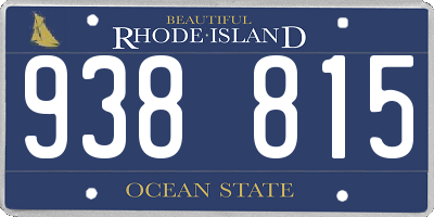 RI license plate 938815