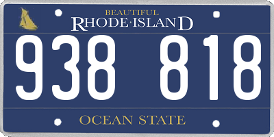 RI license plate 938818