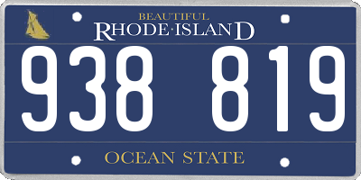 RI license plate 938819