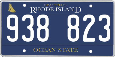 RI license plate 938823