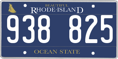RI license plate 938825