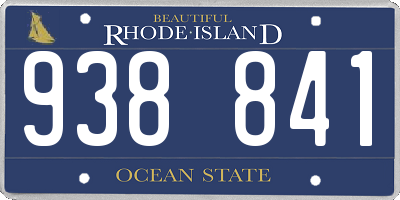 RI license plate 938841