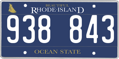 RI license plate 938843