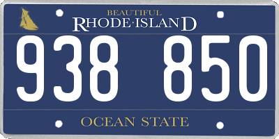 RI license plate 938850