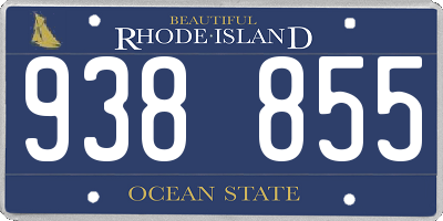 RI license plate 938855