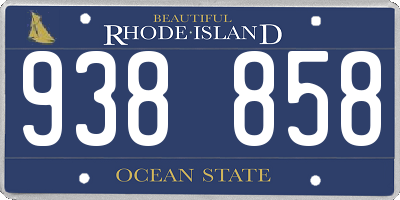 RI license plate 938858