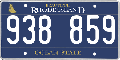 RI license plate 938859