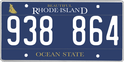RI license plate 938864