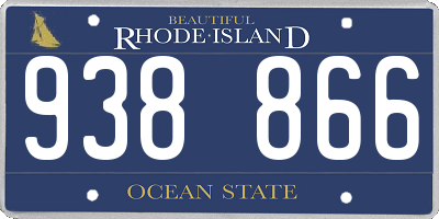RI license plate 938866