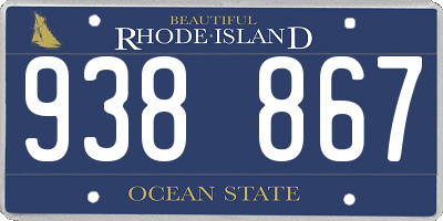 RI license plate 938867