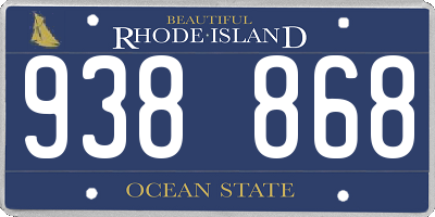 RI license plate 938868