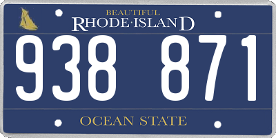 RI license plate 938871
