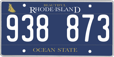RI license plate 938873