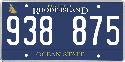 RI license plate 938875
