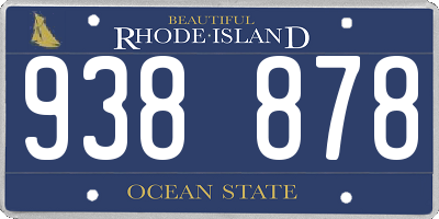 RI license plate 938878
