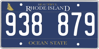 RI license plate 938879