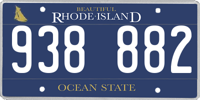 RI license plate 938882