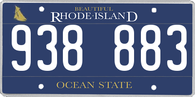 RI license plate 938883