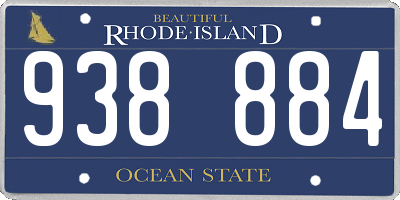 RI license plate 938884