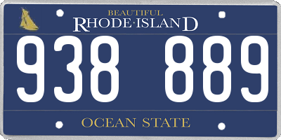 RI license plate 938889