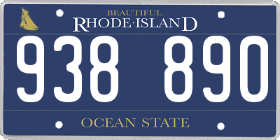 RI license plate 938890