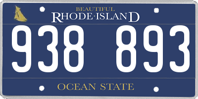 RI license plate 938893