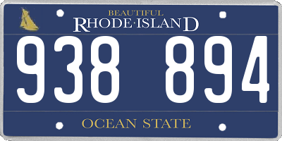 RI license plate 938894