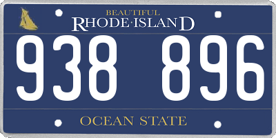 RI license plate 938896