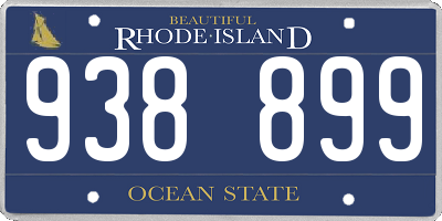 RI license plate 938899
