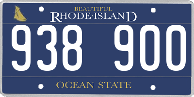 RI license plate 938900