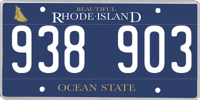 RI license plate 938903