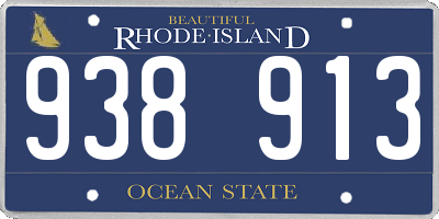 RI license plate 938913