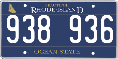 RI license plate 938936