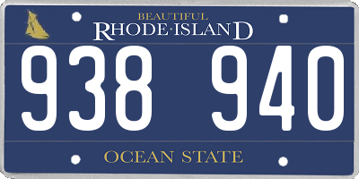 RI license plate 938940