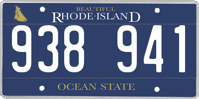 RI license plate 938941