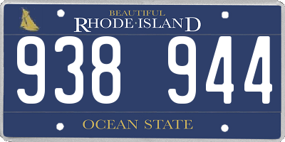 RI license plate 938944