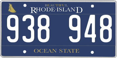 RI license plate 938948