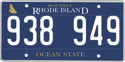 RI license plate 938949