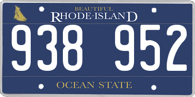 RI license plate 938952